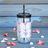 Coral, Mint and Yellow Arrows (White) Cozy