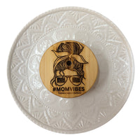 Mom Vibes Wide Mouth Bamboo Lid