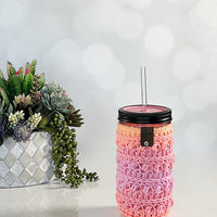 Pink Gradient Cable Knit Cozy