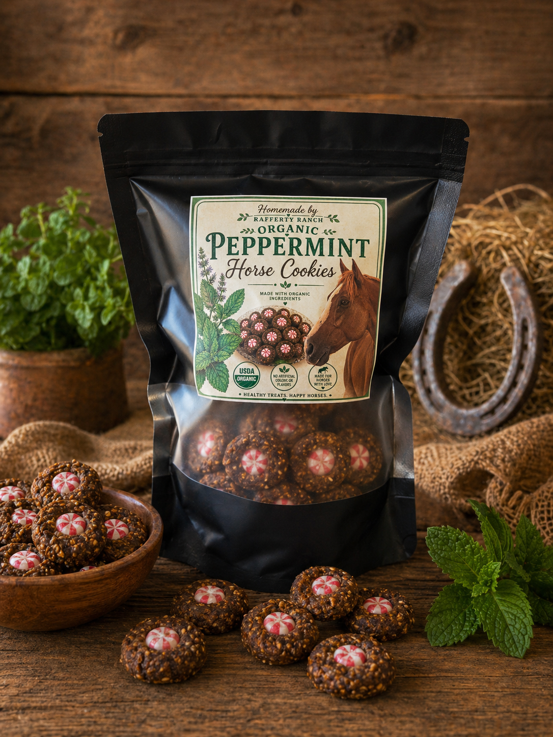 Peppermint Horse Cookies 🍪