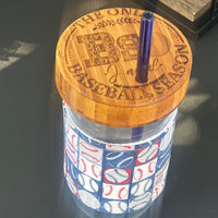 Baseball Bamboo Tumbler Set - Sale only 2 available