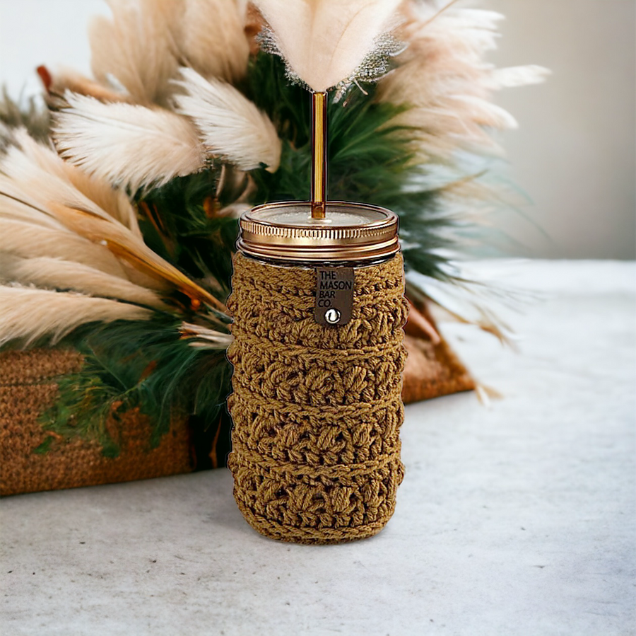 Mocha Latte Cable Knit Cozy