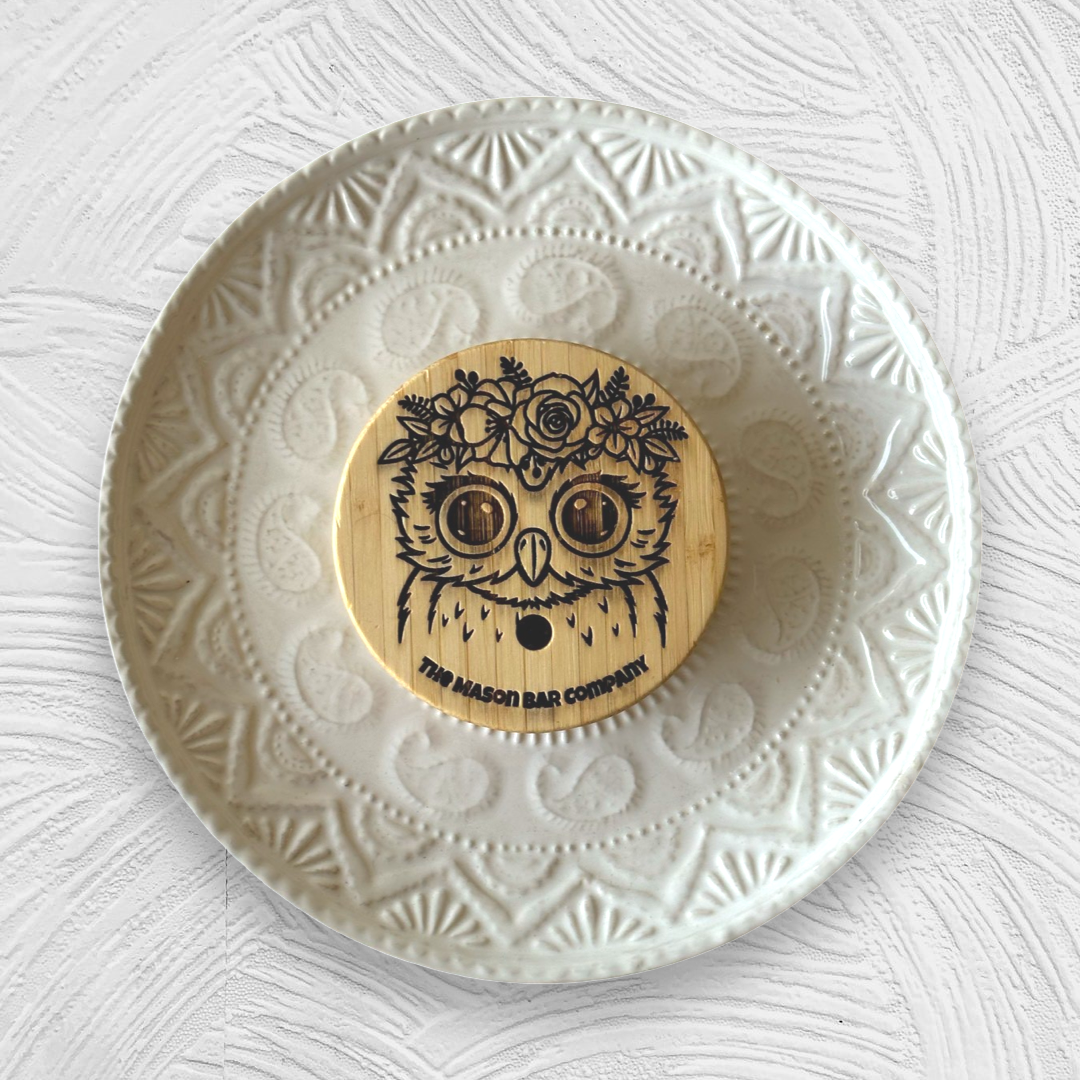 Owl Regular Mouth Blonde Bamboo Lid